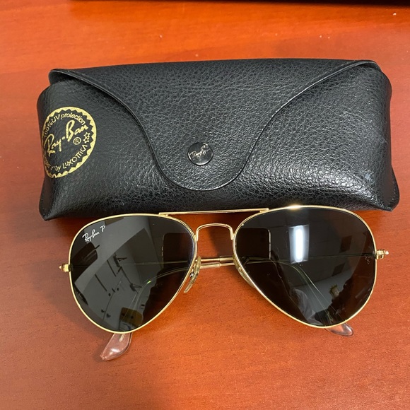 Gold classic aviators polarized - Picture 3 of 7